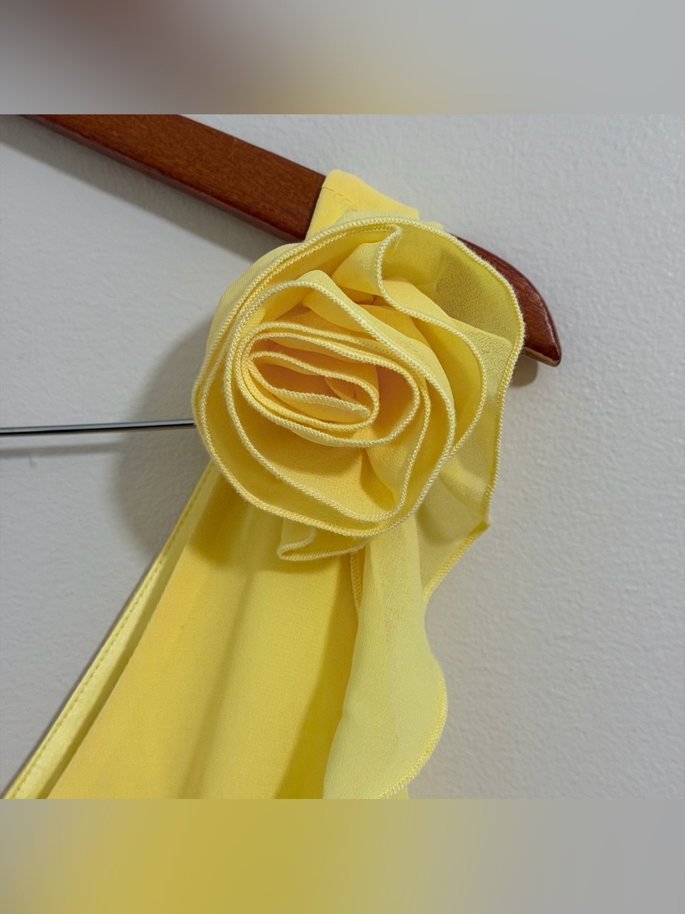 White Fox Boutique Yellow Ruffle Mini Dress - Picture 10 of 14
